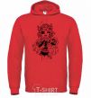 Men`s hoodie Laguna Blue portrait bright-red фото