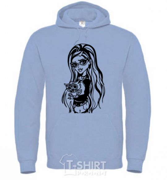 Men`s hoodie Gulia Yelps sky-blue фото