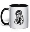 Mug with a colored handle Gulia Yelps black фото