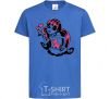 Kids T-shirt Draculaura with hearts royal-blue фото