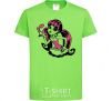 Kids T-shirt Draculaura with hearts orchid-green фото