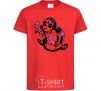 Kids T-shirt Draculaura with hearts red фото