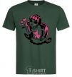 Men's T-Shirt Draculaura with hearts bottle-green фото