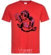 Men's T-Shirt Draculaura with hearts red фото