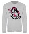 Sweatshirt Draculaura with hearts sport-grey фото