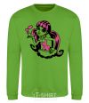 Sweatshirt Draculaura with hearts orchid-green фото