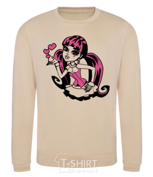 Sweatshirt Draculaura with hearts sand фото