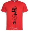 Men's T-Shirt Toralei Stripe full-length red фото