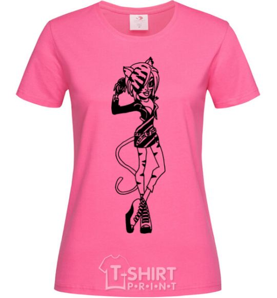 Женская футболка Торалей Страйп полный рост Ярко-розовый фото