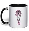 Mug with a colored handle Viperin Gorgon black фото