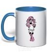 Mug with a colored handle Viperin Gorgon royal-blue фото