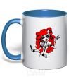 Mug with a colored handle Operetta daughter of the Phantom of the Opera royal-blue фото