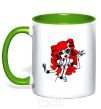 Mug with a colored handle Operetta daughter of the Phantom of the Opera kelly-green фото