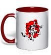 Mug with a colored handle Operetta daughter of the Phantom of the Opera red фото