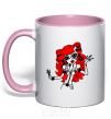 Mug with a colored handle Operetta daughter of the Phantom of the Opera light-pink фото