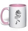 Mug with a colored handle Operetta light-pink фото