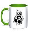 Mug with a colored handle Elissabeth kelly-green фото