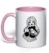 Mug with a colored handle Elissabeth light-pink фото