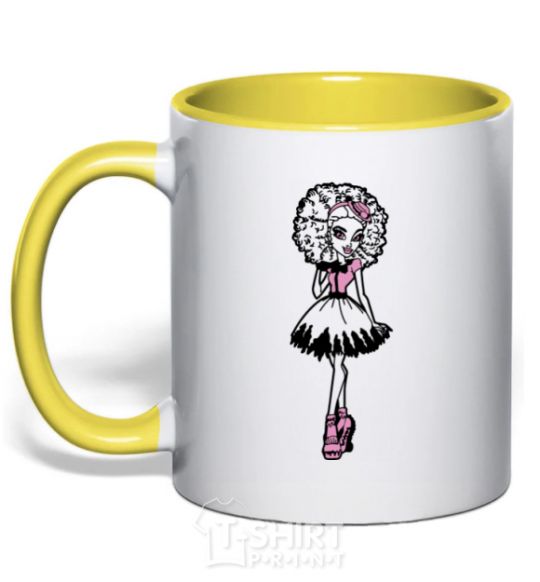 Mug with a colored handle Hani Swamp yellow фото