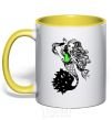 Mug with a colored handle Serena Von Boo yellow фото