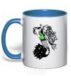 Mug with a colored handle Serena Von Boo royal-blue фото