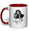 Mug with a colored handle Spectra Wondergeist red фото