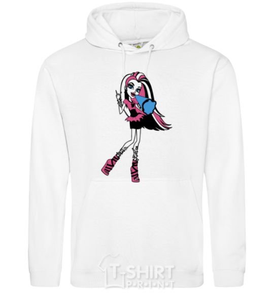 Men`s hoodie Full-length Venus McFlytrap White фото