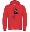 Men`s hoodie Full-length Venus McFlytrap bright-red фото