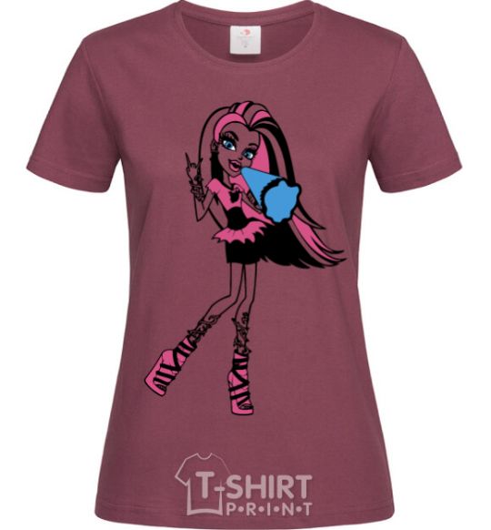 Women's T-shirt Full-length Venus McFlytrap burgundy фото