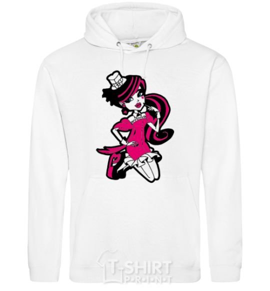 Men`s hoodie Draculaura in a hat White фото