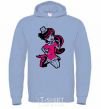 Men`s hoodie Draculaura in a hat sky-blue фото