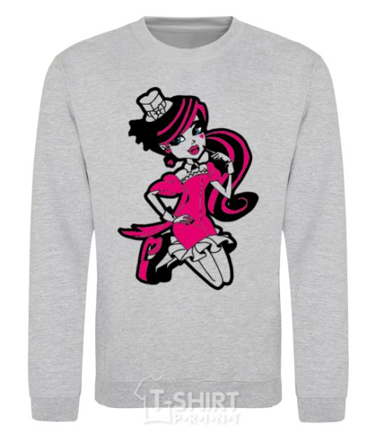 Sweatshirt Draculaura in a hat sport-grey фото