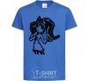 Kids T-shirt Frankie Stein with the glove royal-blue фото