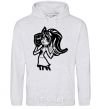 Men`s hoodie Frankie Stein with the glove sport-grey фото