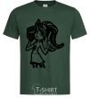Men's T-Shirt Frankie Stein with the glove bottle-green фото