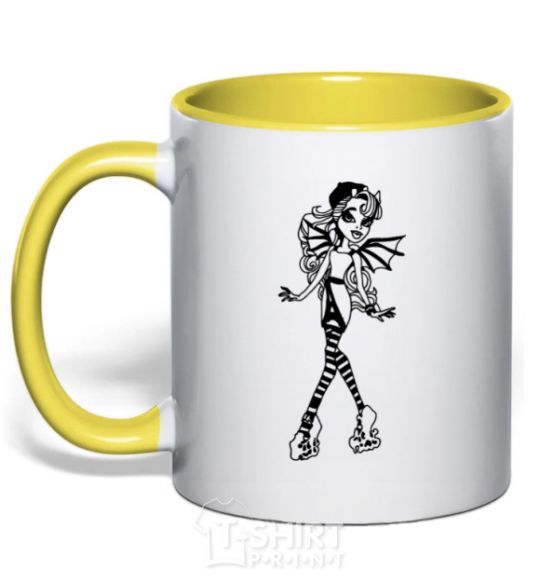 Mug with a colored handle Rochelle Goyle yellow фото