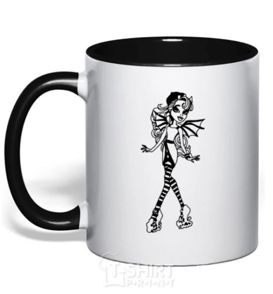 Mug with a colored handle Rochelle Goyle black фото