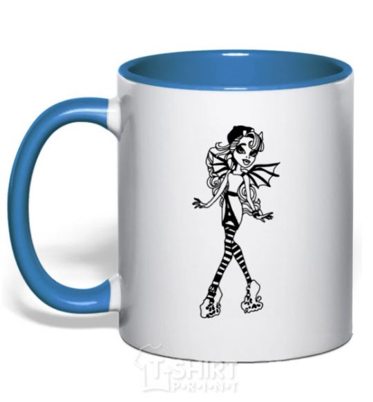 Mug with a colored handle Rochelle Goyle royal-blue фото