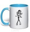 Mug with a colored handle Rochelle Goyle sky-blue фото