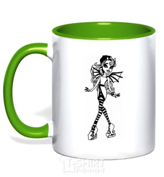 Mug with a colored handle Rochelle Goyle kelly-green фото