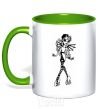 Mug with a colored handle Rochelle Goyle kelly-green фото