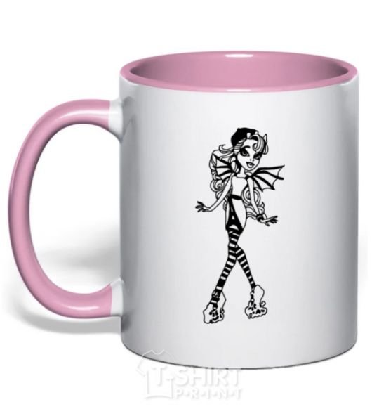 Mug with a colored handle Rochelle Goyle light-pink фото