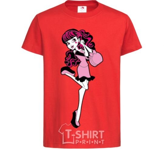 Kids T-shirt Happy Draculaura red фото