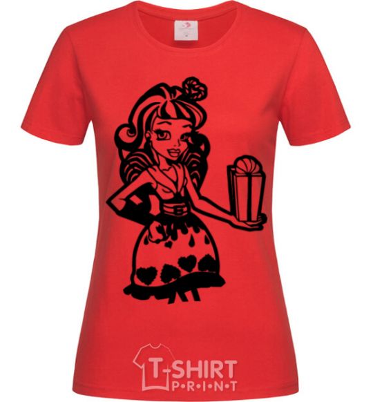 Women's T-shirt Cupid red фото