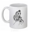 Ceramic mug Apple White White фото