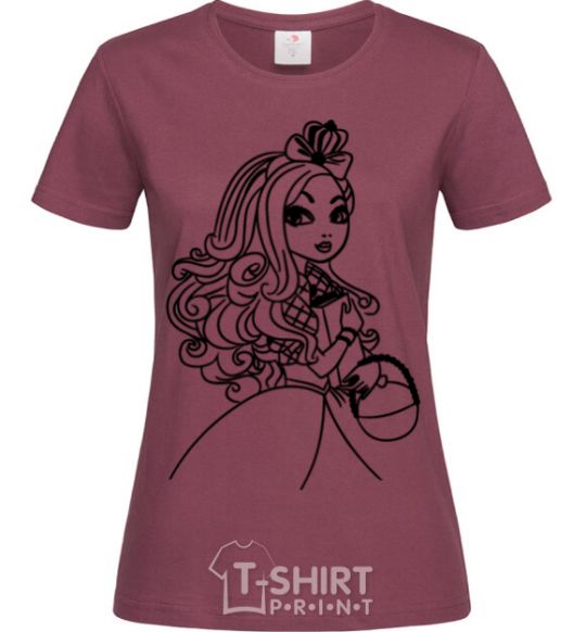 Women's T-shirt Apple White burgundy фото