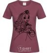 Women's T-shirt Apple White burgundy фото