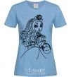 Women's T-shirt Apple White sky-blue фото