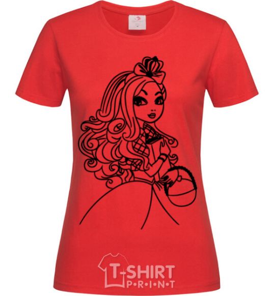 Women's T-shirt Apple White red фото