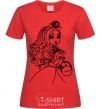 Women's T-shirt Apple White red фото